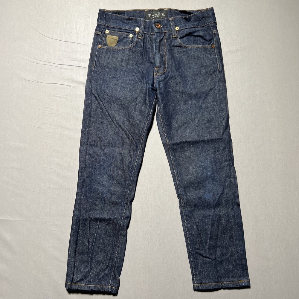 April77 Joey Jeans‎ Womens 25 Blue Overdrive II Raw Denim Slim Fit Made Morocco